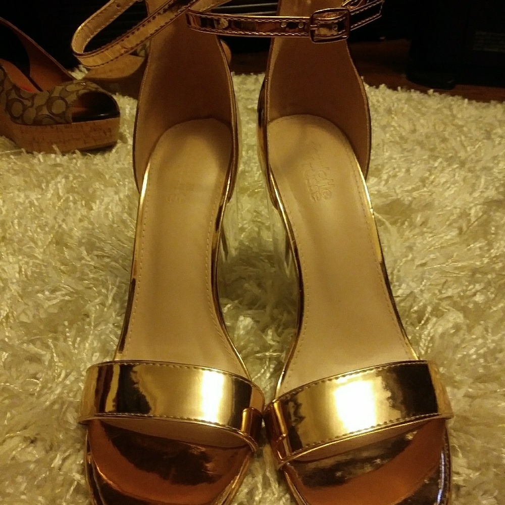 Lucite heel sandals